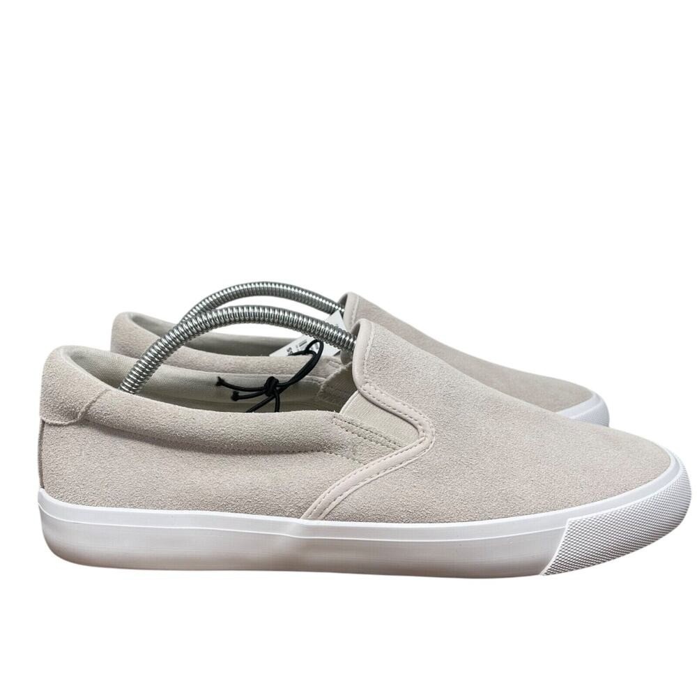 Express Sneakers Mens 11 Light Pink Suede Leather Low Top Slip On Preppy Skater